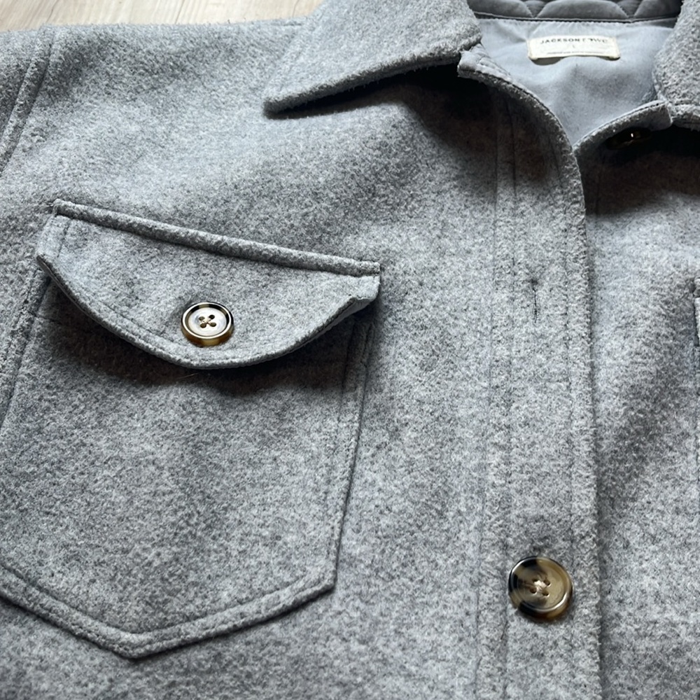 Jackson Rowe Grey Shacket - Picture 3 of 3